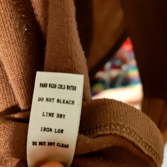 💲 5 for $15💲 Taupe Cowl Neck LS zip Sleeve Open front Lightweight Sweater-S - Picture 7 of 7